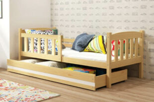 Detská borovicová posteľ Kubus 80×160 cm