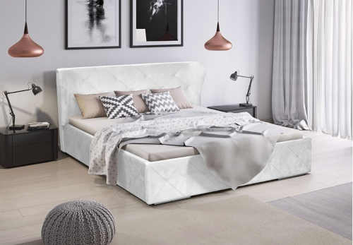Čalúnená manželská posteľ 160×200 cm v módnom dizajne