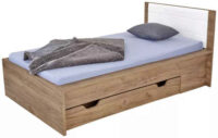 Jednolôžková posteľ s úložným priestorom v modernom dizajne