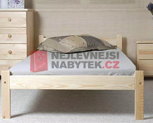 Drevená jednolôžková posteľ z borovice