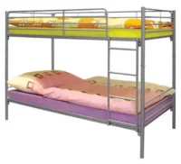 Lacná kovová poschodová posteľ s veľkou nosnosťou