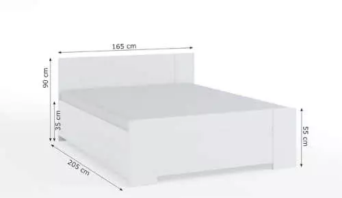Moderná posteľ z laminátu