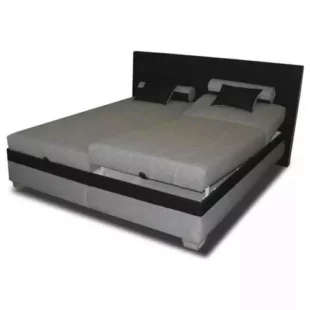 Rozkladacia posteľ v čiernej a sivej farbe s rozmermi 180×200 cm