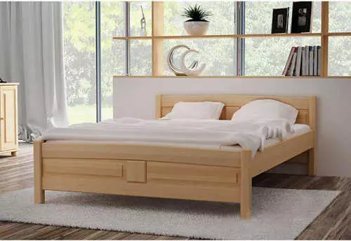 Vyvýšená posteľ z masívneho dreva v rôznych dekoroch a rozmeroch