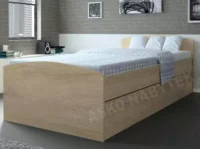 Zvýšená jednolôžková posteľ dub sonoma s úložným priestorom