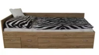 Jednolôžková posteľ dub sonoma s úložnými zásuvkami