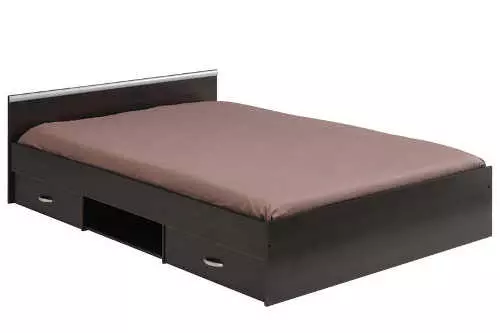 Lacná moderná posteľ tmavý odtieň