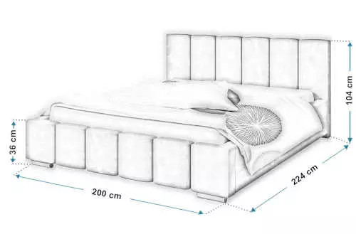 Moderná manželská posteľ s úložným priestorom