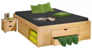 Multifunkčná manželská posteľ KLASA 180×200 s výsuvnými nočnými stolíkmi
