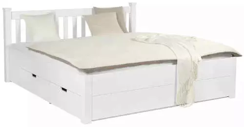 Rustikálna posteľ 160×200 cm s úložným priestorom