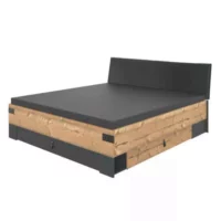 180×200 cm posteľ zo striebornej jedle/grafit