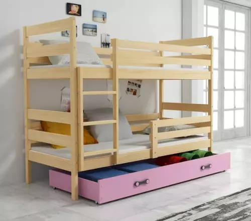 Drevená poschodová posteľ do dievčenskej izby