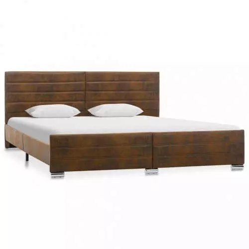Kvalitná hnedá čalúnená posteľ