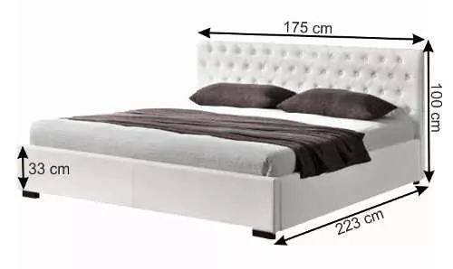 Romantická koženková manželská posteľ