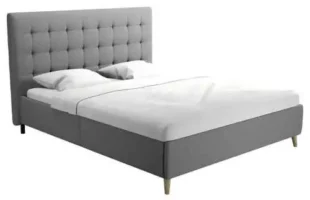 Luxusná čalúnená manželská posteľ s prešívaným dizajnom
