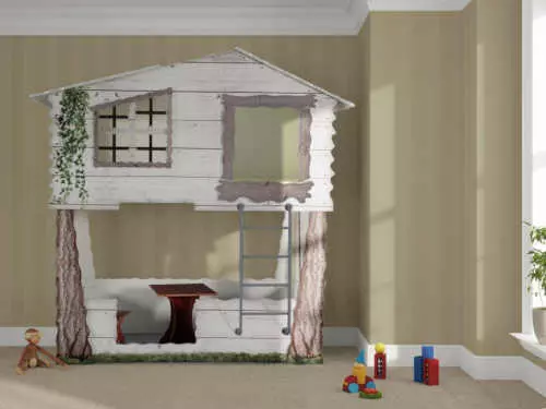 Luxusná detská posteľ v tvare domčeka na strome