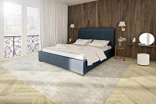 Moderná čalúnená posteľ 140×200 cm s úložným priestorom