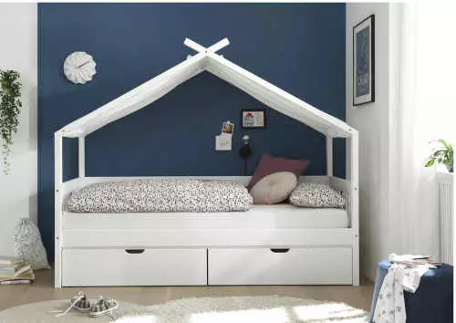 Moderná detská posteľ v tvare domčeka