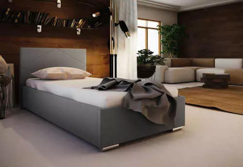 Moderná jednolôžková čalúnená posteľ