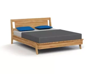 Nízka manželská posteľ z dubového masívu 200×200 cm