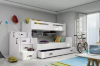 Poschodová posteľ do detskej izby Maty s úložným priestorom