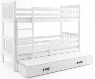Biela poschodová rozkladacia posteľ 80 x 190 cm
