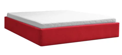 Lacná červená posteľ jeden a pol lôžka