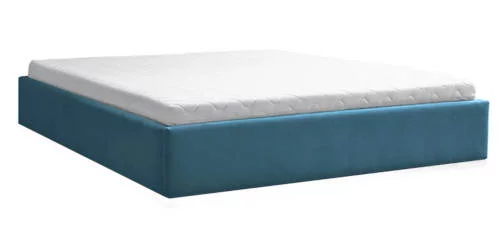 Tyrkysovo modrá posteľ japonského typu